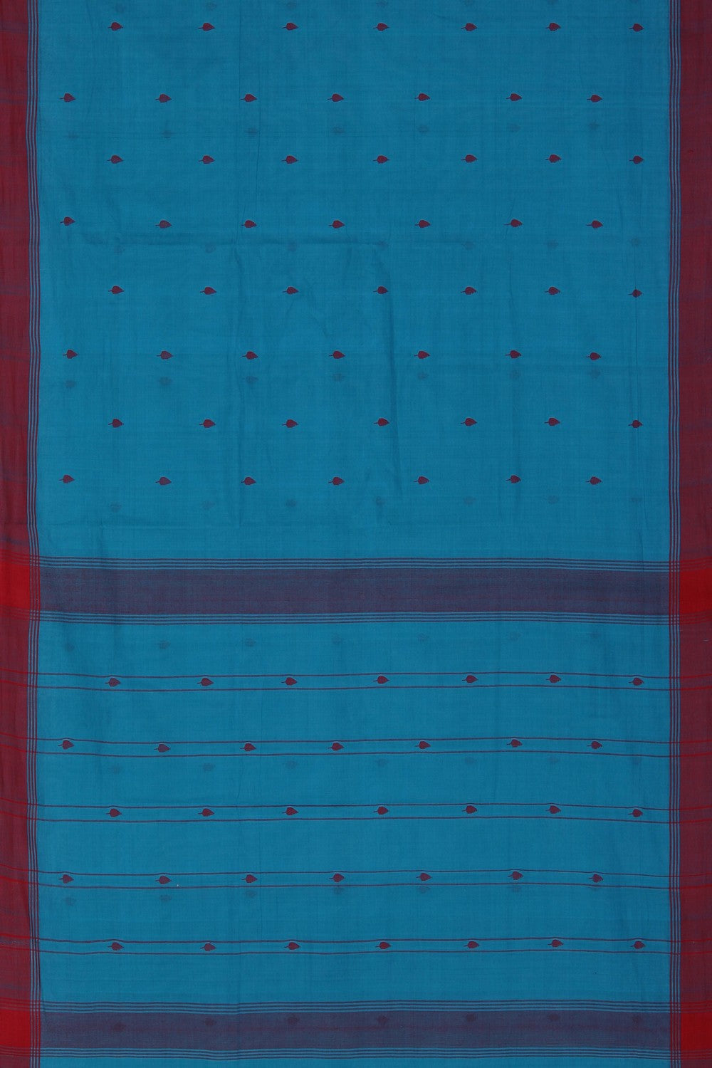 Image of Ponduru Cotton Blue Saree